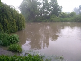 Wisła w Strumieniu okolice hydrotestu